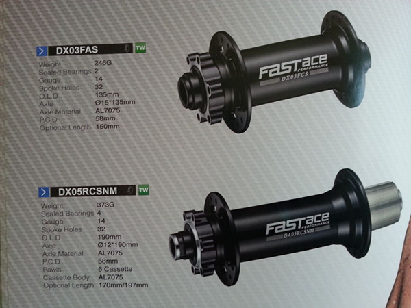 Fastace Cnc อลูมิเนียม ไฟท์จักรยานยนต์ห่วงฮับ หน้า 135/150-15, หลัง 170/190/197x12 สําหรับจักรยานหิมะ / fatbike 0