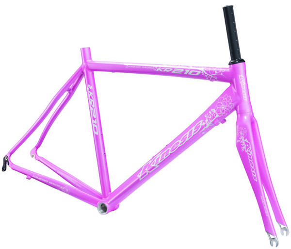 กรอบจักรยานอัลลูมิเนียม Superlight Lady Aero Road Bike Frame+Fork Set KR210L ผู้หญิง 1.4kg 1