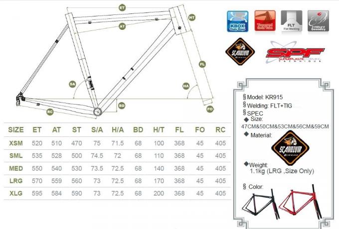 สแกนดิอุลูมิเนียม Bike Frame Aero Road Racing Frame น้ําหนักเบาทุกขนาด OEM 11
