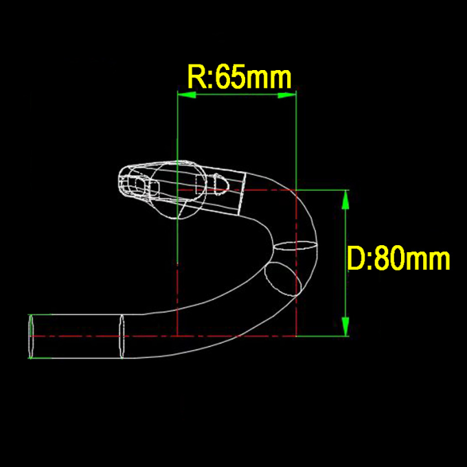 คาร์บอนคุณภาพสูง ถนนสะดวกสบาย Handlebar สําหรับจักรยานแข่ง Reach 65mm Drop 80mm W1 ความกว้าง 340/380/420/460MM 7